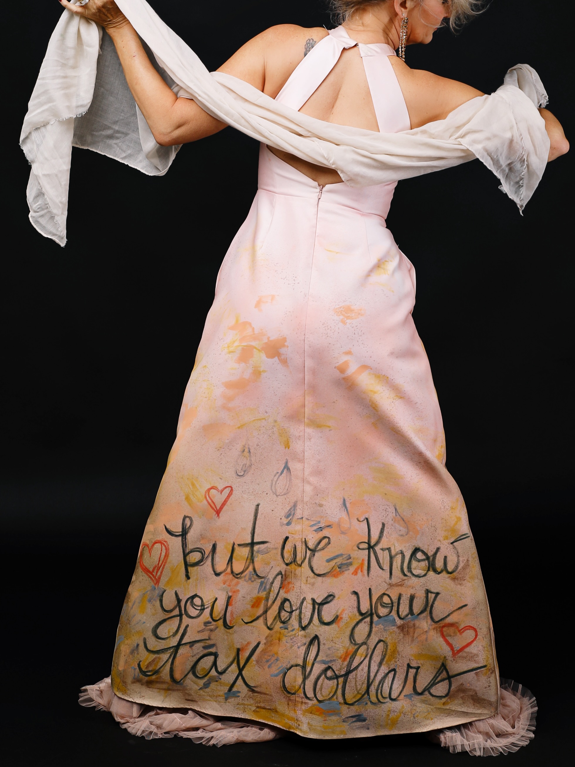 Painted dress, back